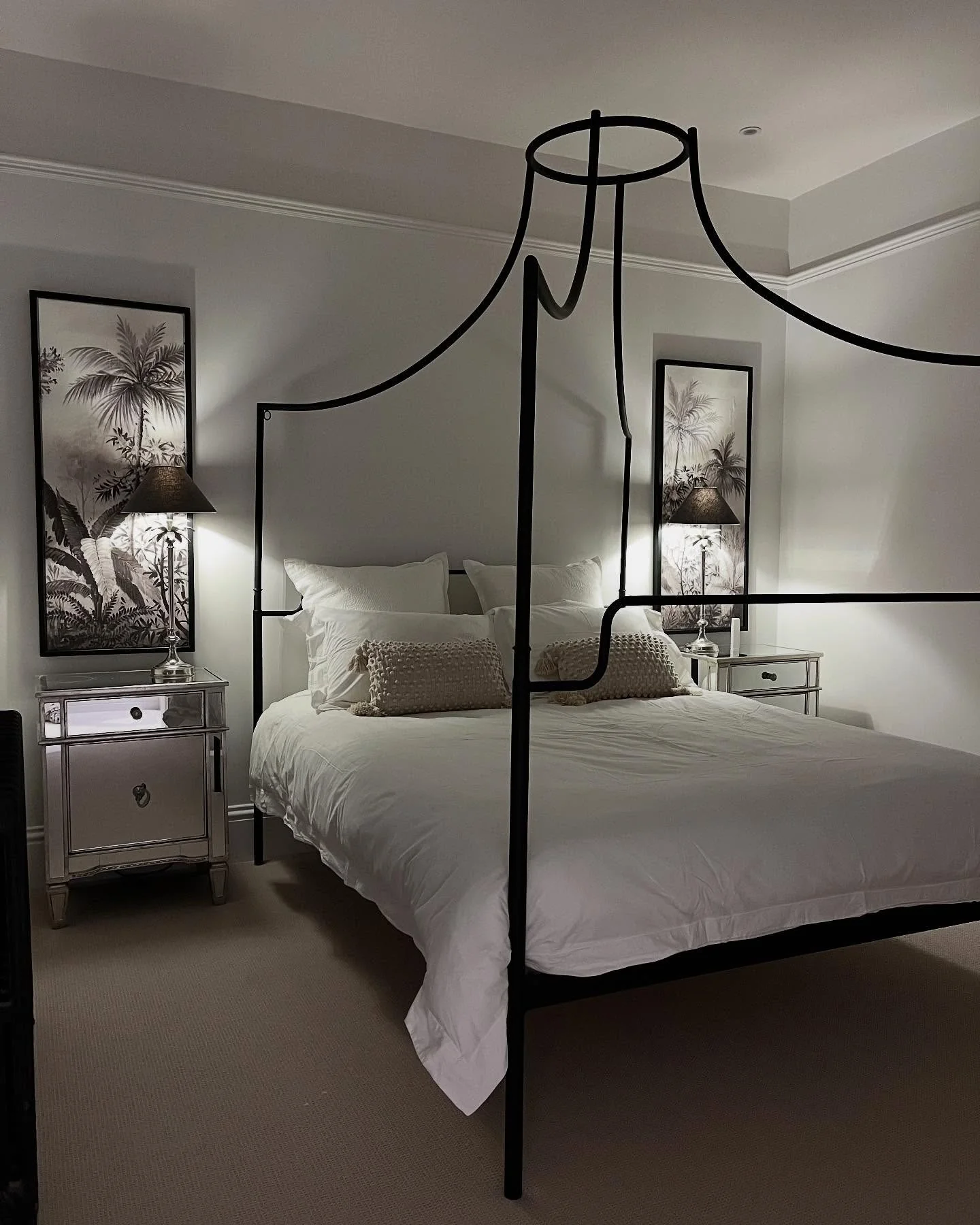 Frame the Bed with Tall Botanical Prints