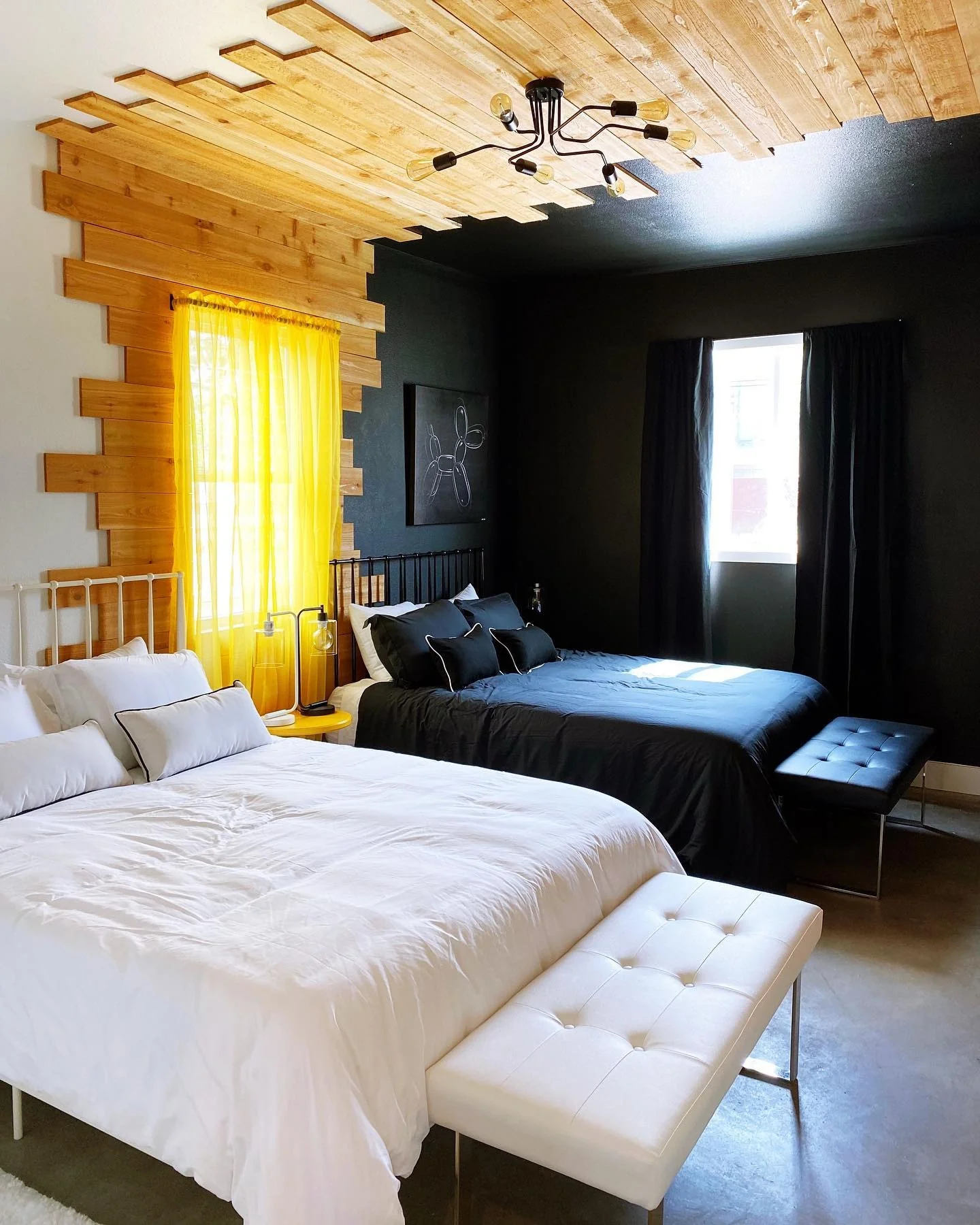 Extend a Wooden Plank Wall to the Ceiling for Depth