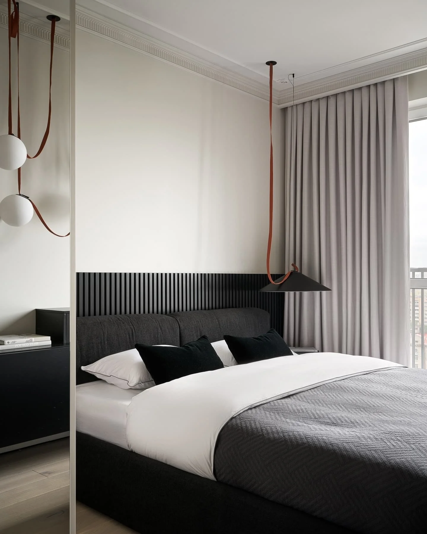 Incorporate Linear Texture with a Vertical Slat Headboard