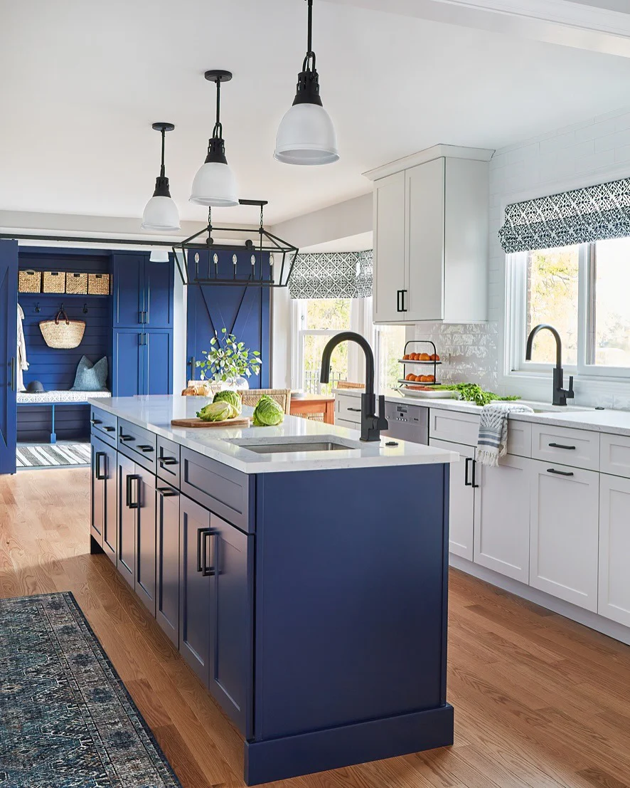 Anchor Your Layout with a Bold Blue Island