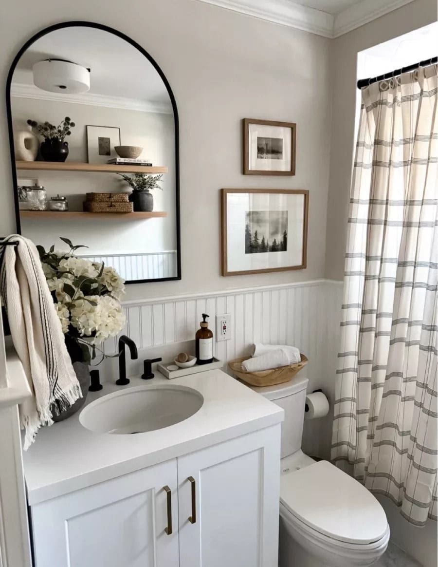 Wooden Bowl Holds Rolled Towels for Accessible Storage