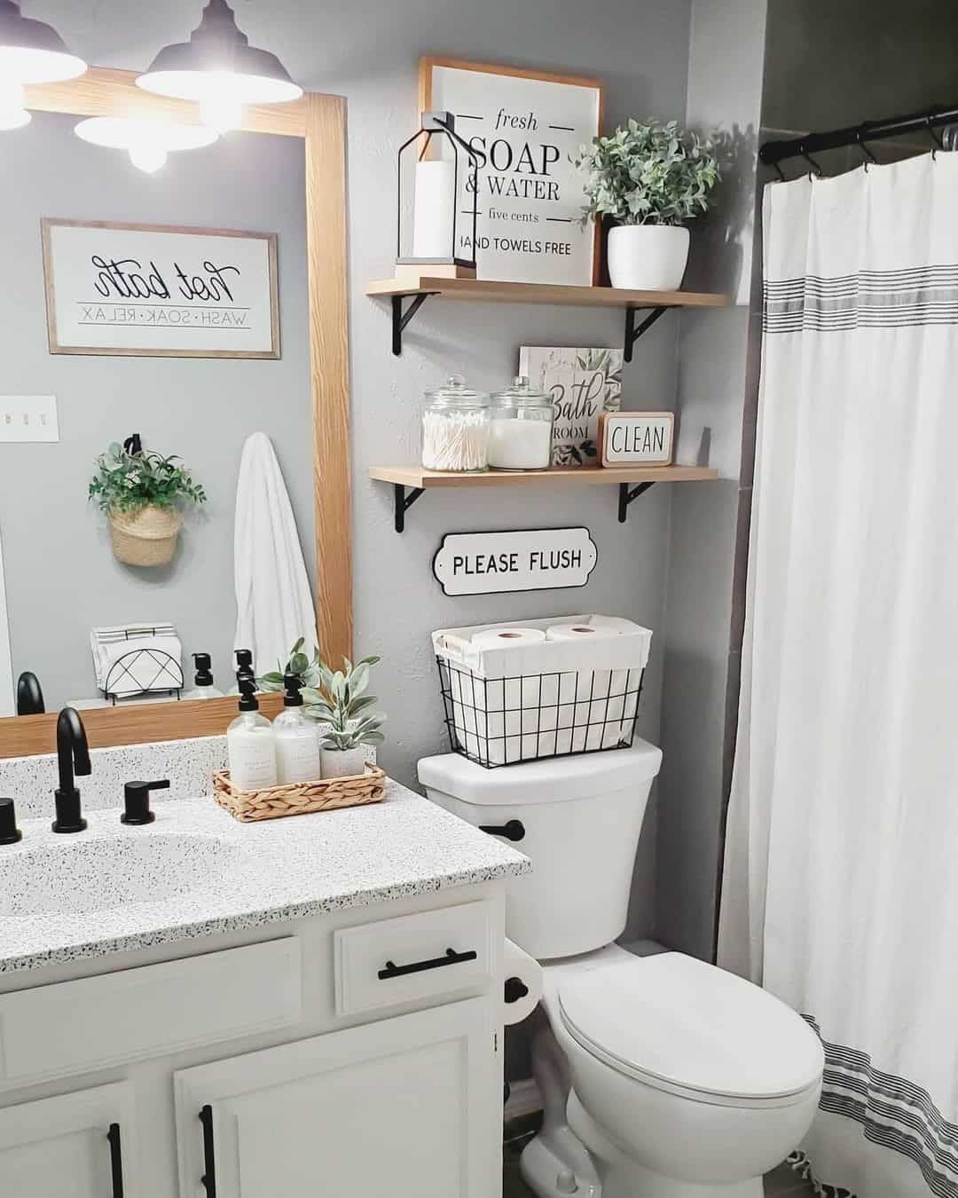 Wire Basket Stacks Toilet Paper Rolls for Easy Access