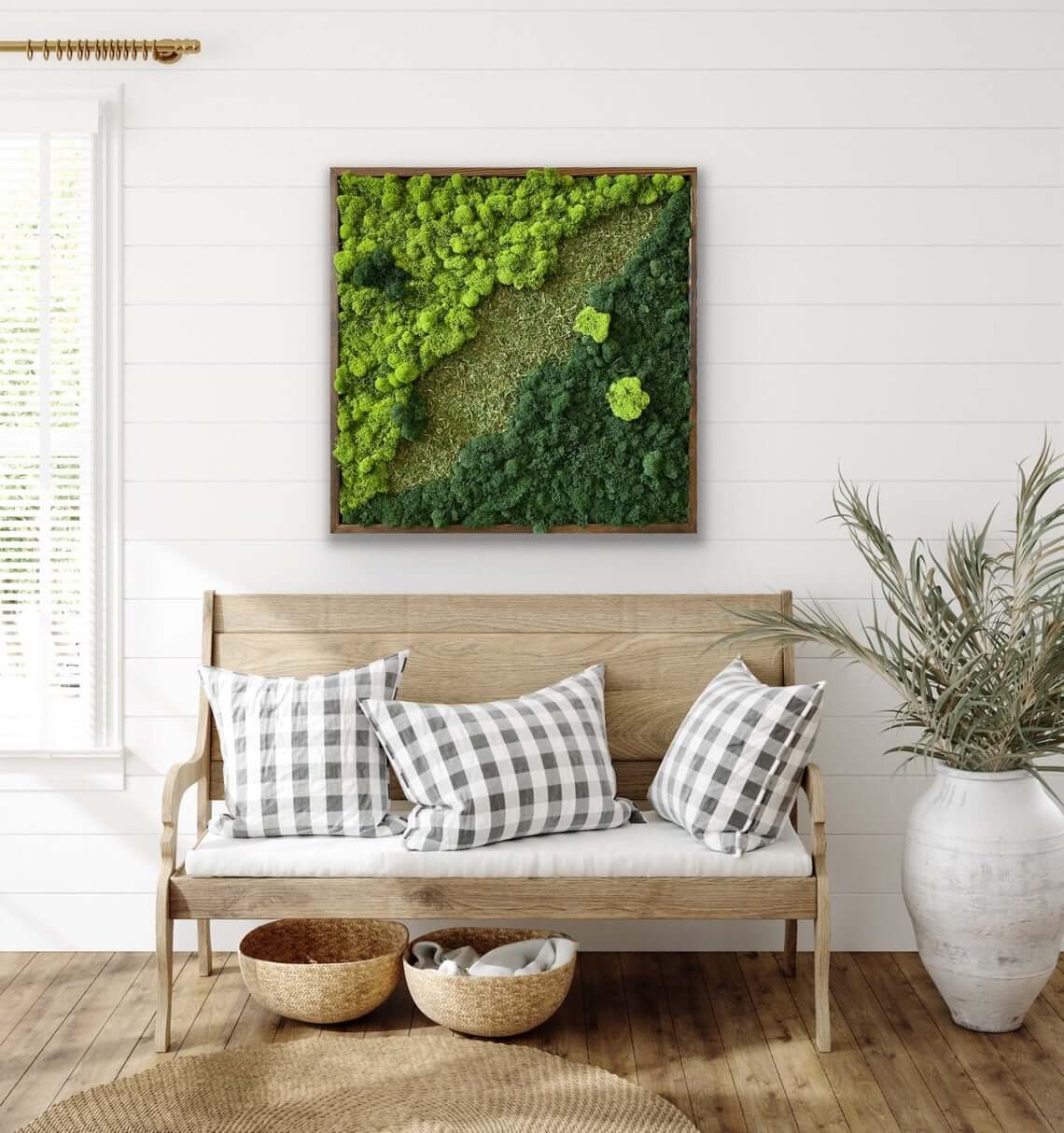 Mimic a Natural Landscape with Framed Moss Art