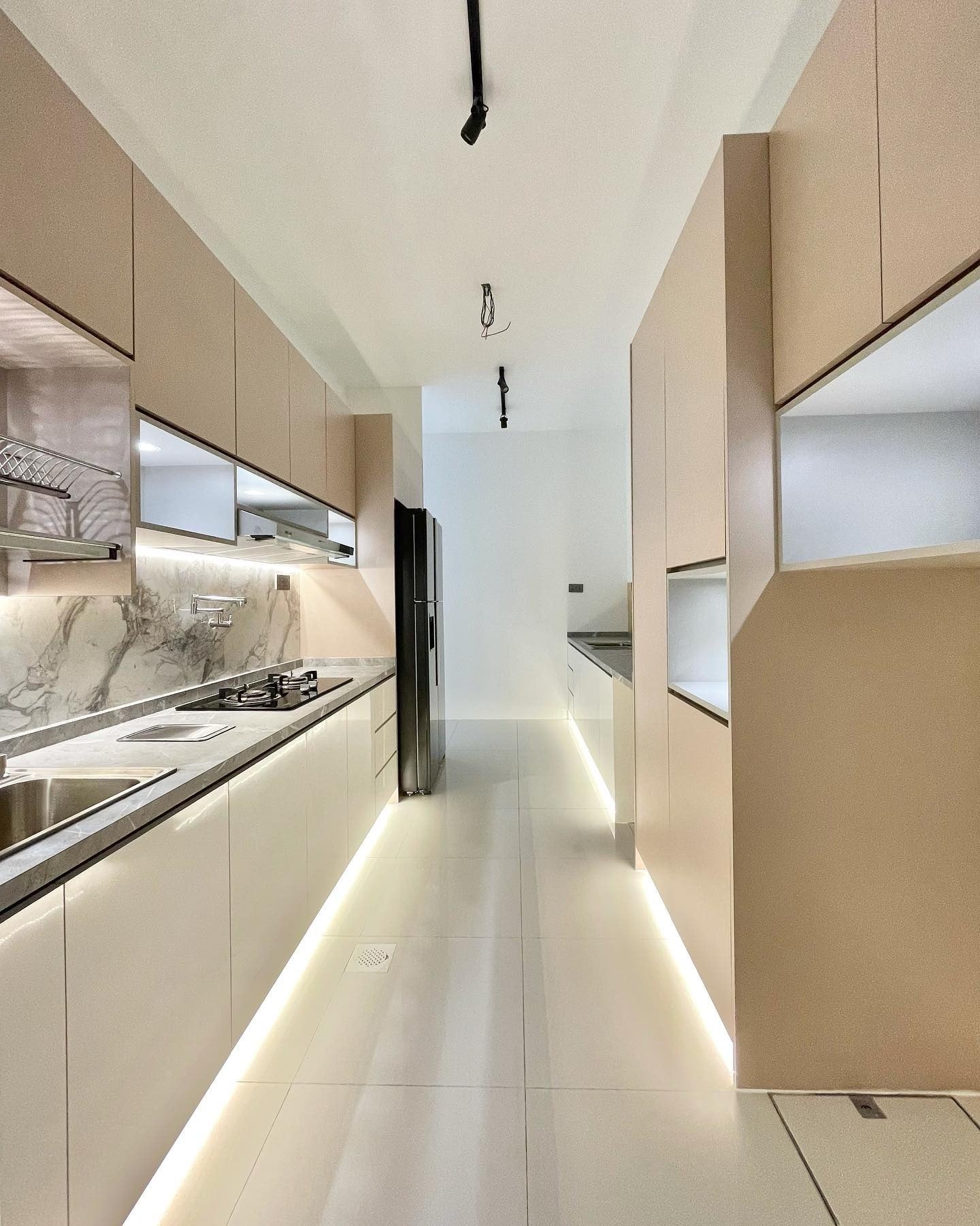 Two-Tone Cabinets with Subtle LED Accents