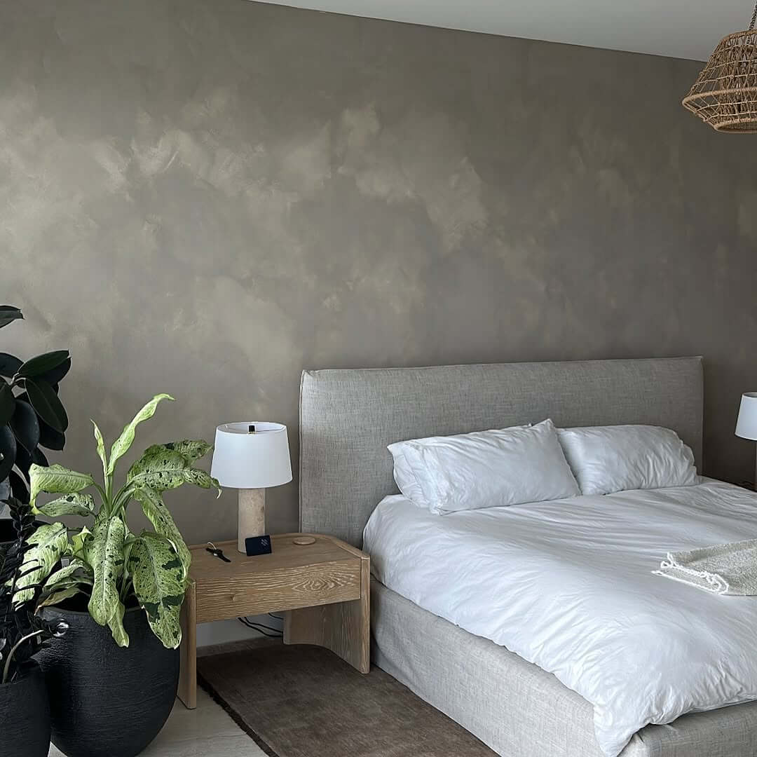 Textured Plaster Wall Mimics Ethereal Cloud Patterns