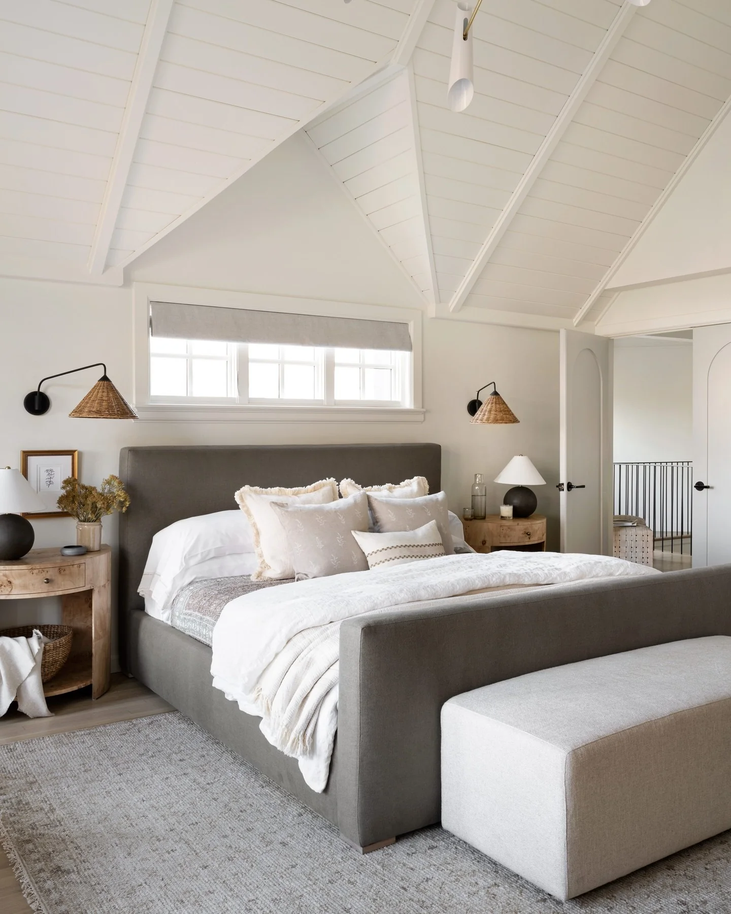 Ground Your Bed with a Textured Gray Rug