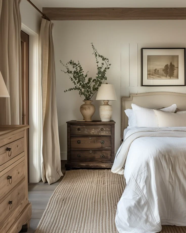 Define the Bedside with a Textured Jute Runner