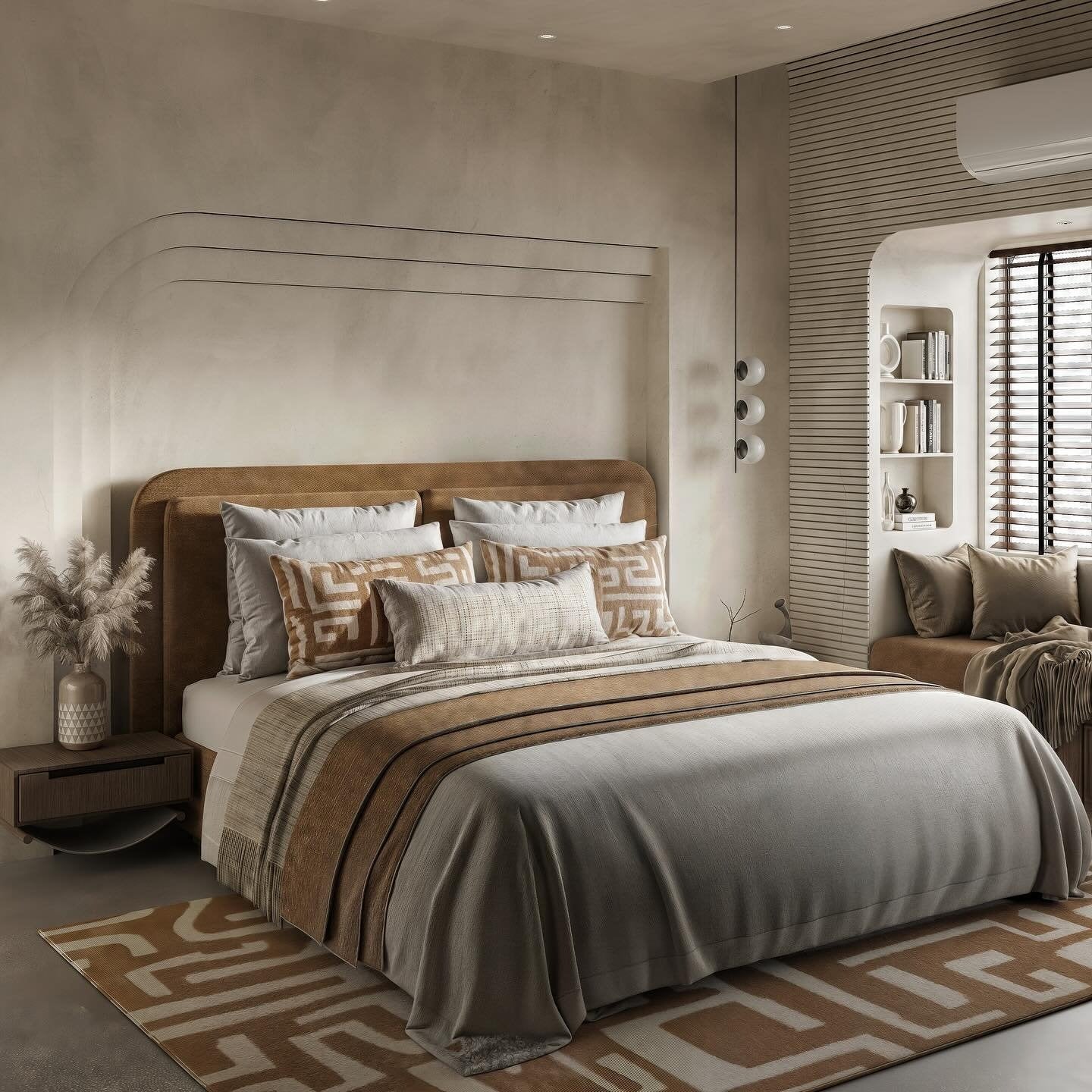 Introduce Earthy Tones with a Geometric Rug