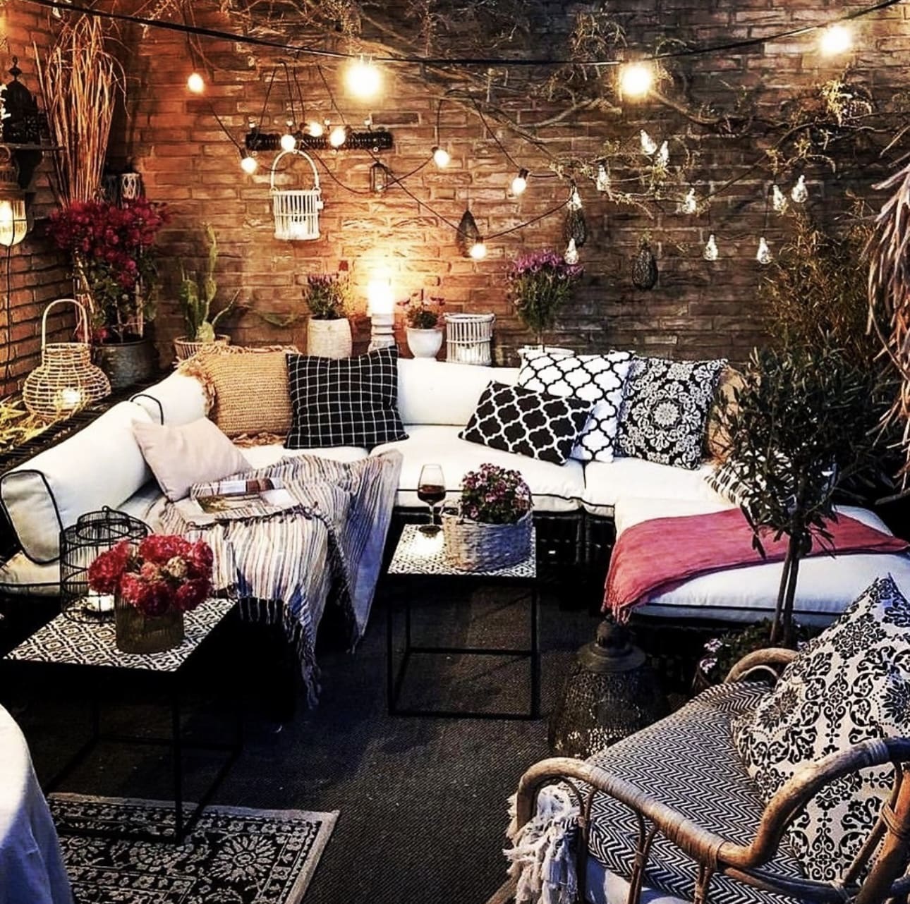 Layered Black and White Patterns Create a Bold Boho Vibe