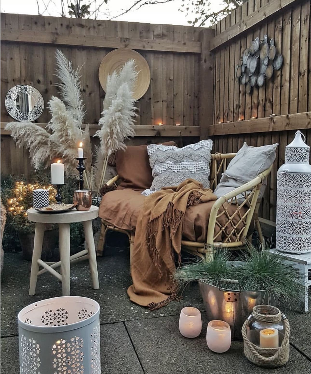 Tall Pampas Grass Adds Dramatic Verticality to Outdoor Corners