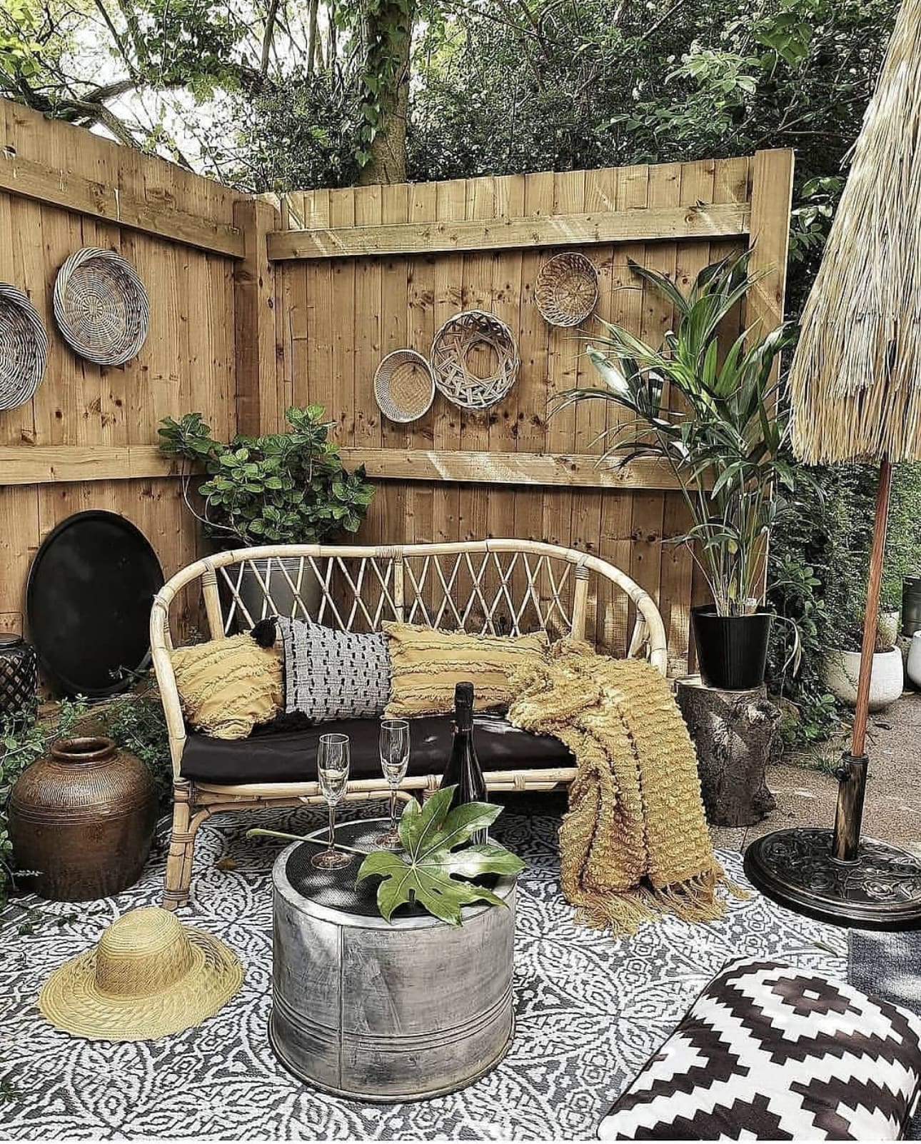 Group Woven Baskets for Organic Wall Art