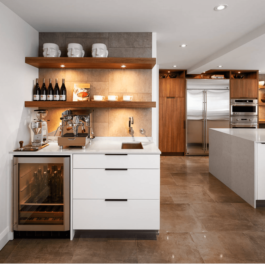 Floating Wood Shelves Display Bar Essentials