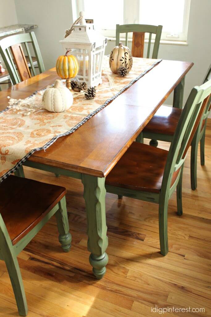 Deep Forest Green Painted Chunky Turned Legs