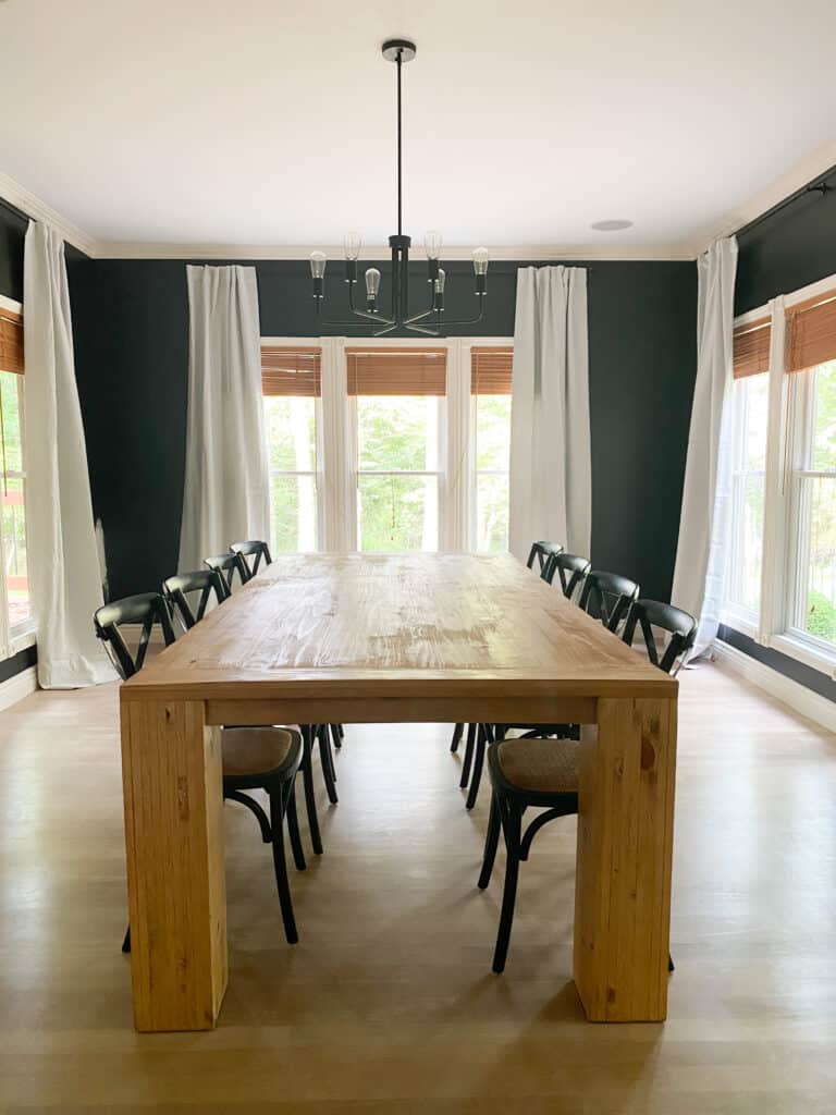 Chunky Timber Table with Raw, Unfinished Top