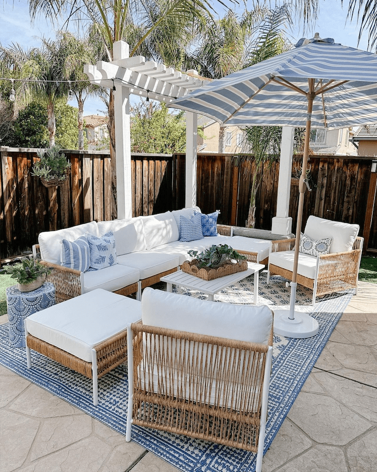 Woven Rattan Furniture Creates a Breezy Coastal Vibe