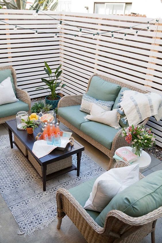 Woven Coffee Table with Basket Storage Hides Clutter