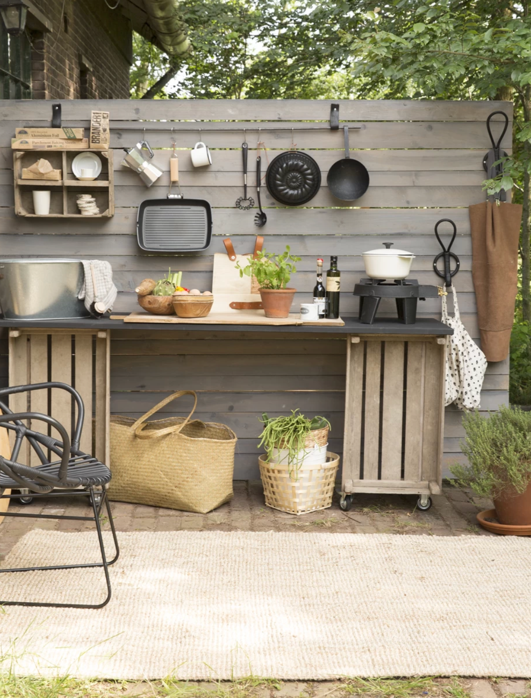 Hanging Utensil Rack for Easy Access to Cooking Tools