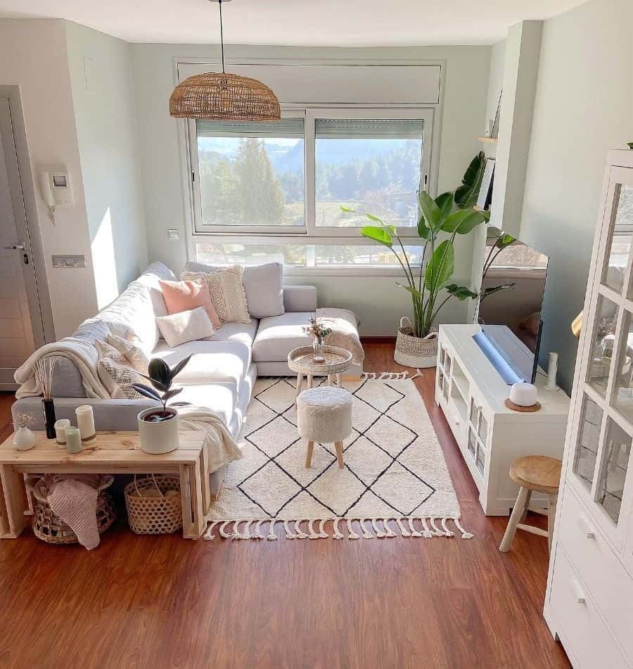Wooden Crate Table With Baskets Adds Casual Storage