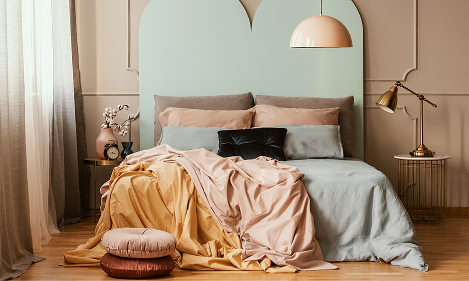 Arched Headboard in Two Tones