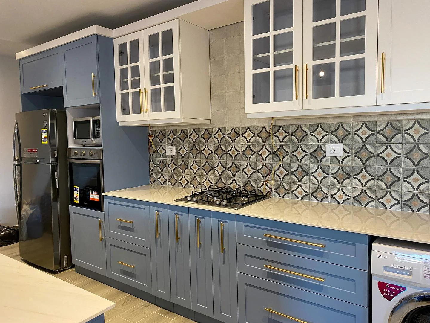 Geometric Tile Backsplash for Bold Contrast