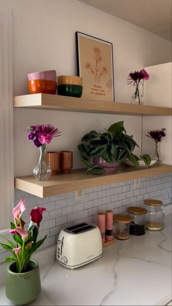 Grouped Glass Jars for Visible Pantry Storage