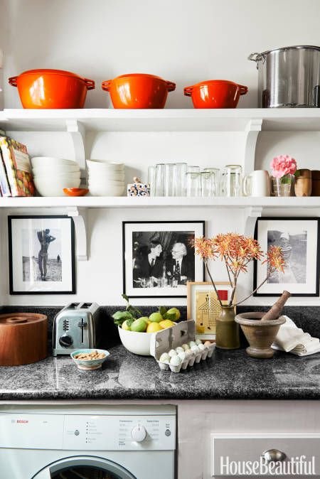 Framed Art Adds Personality Above Kitchen Countertops