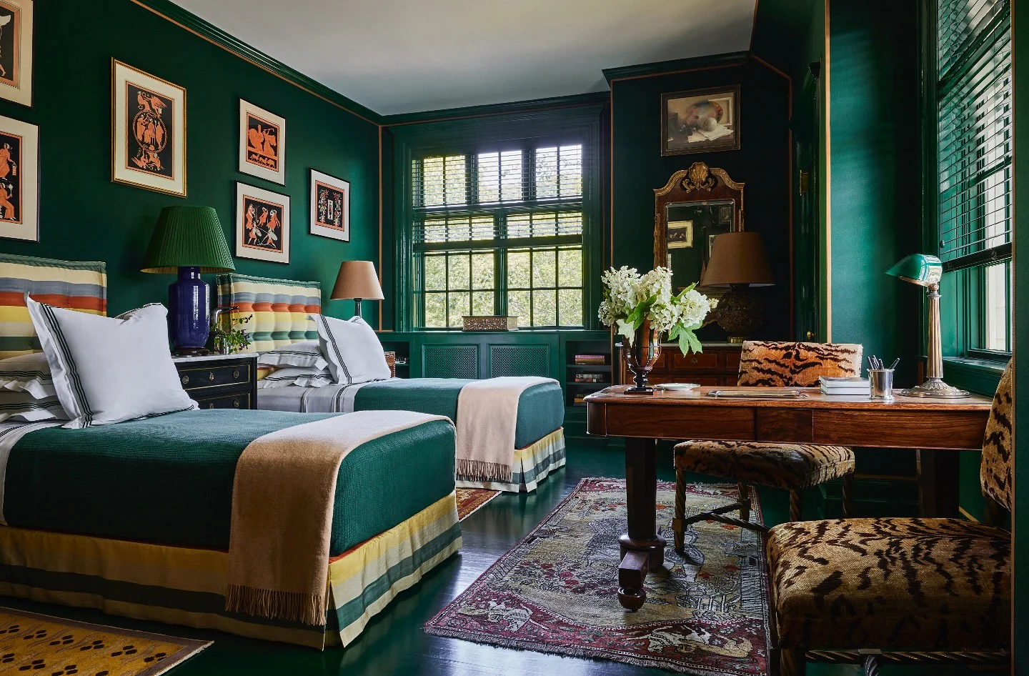 Striped Bed Skirts Add a Playful Pop