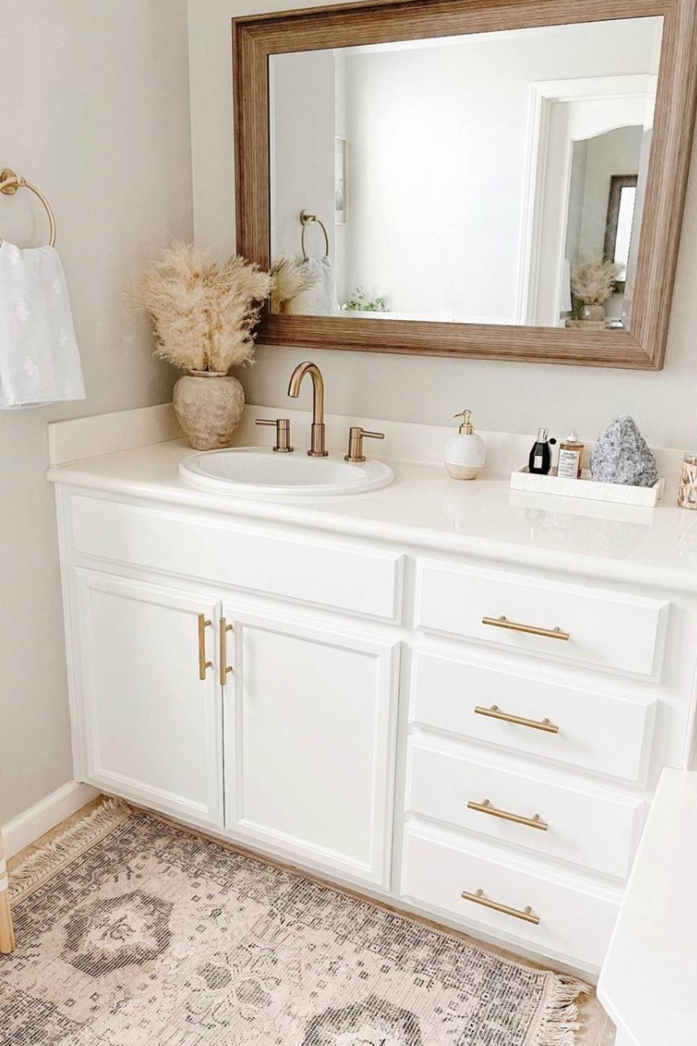 Warm Wood Frames Your Vanity Mirror