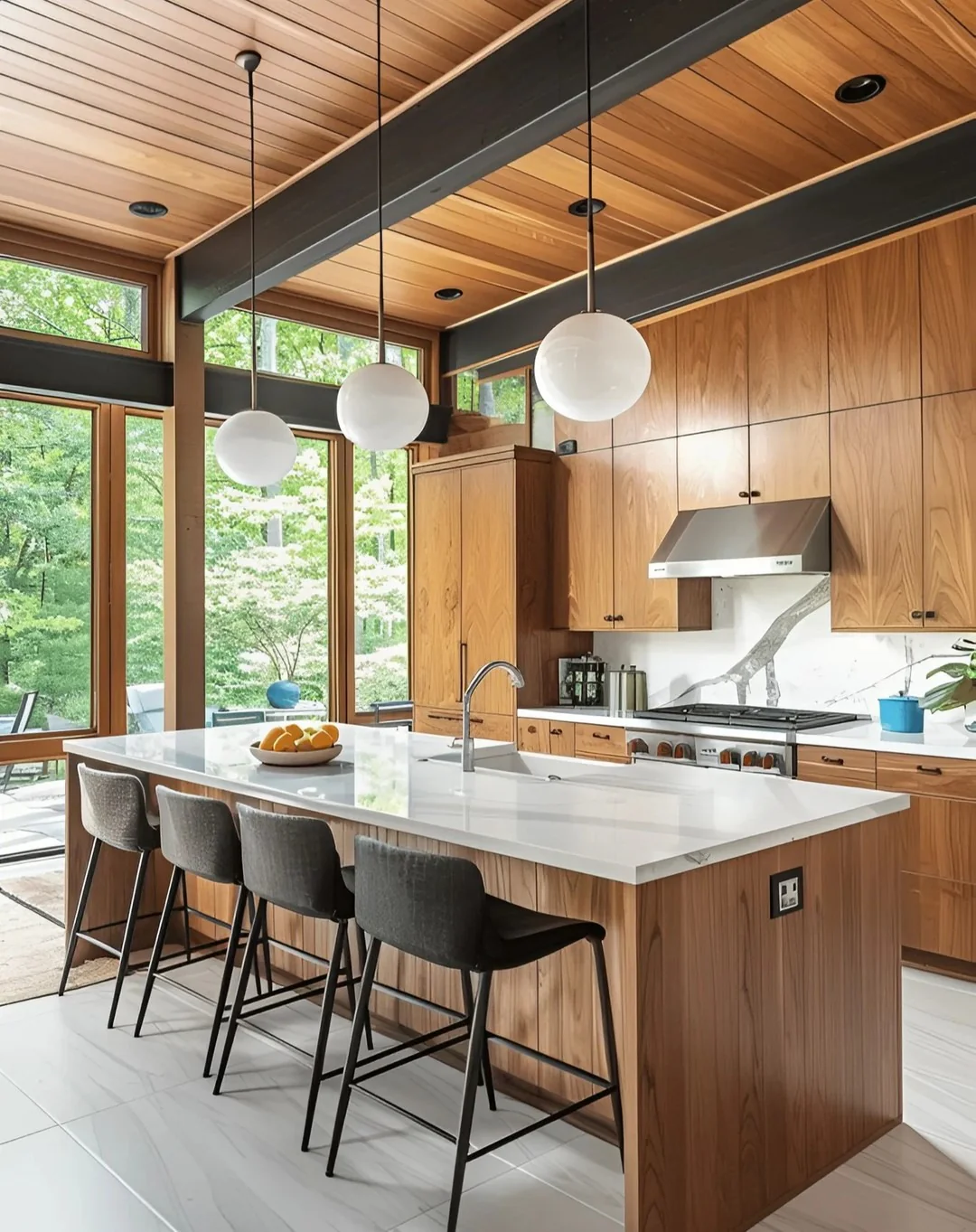 Orb Pendant Lights Mimic Mid-Century Minimalism