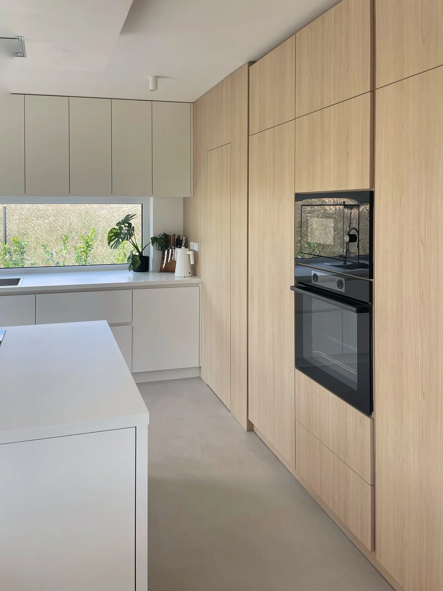Narrow Window Above Countertop Brings In Natural Light