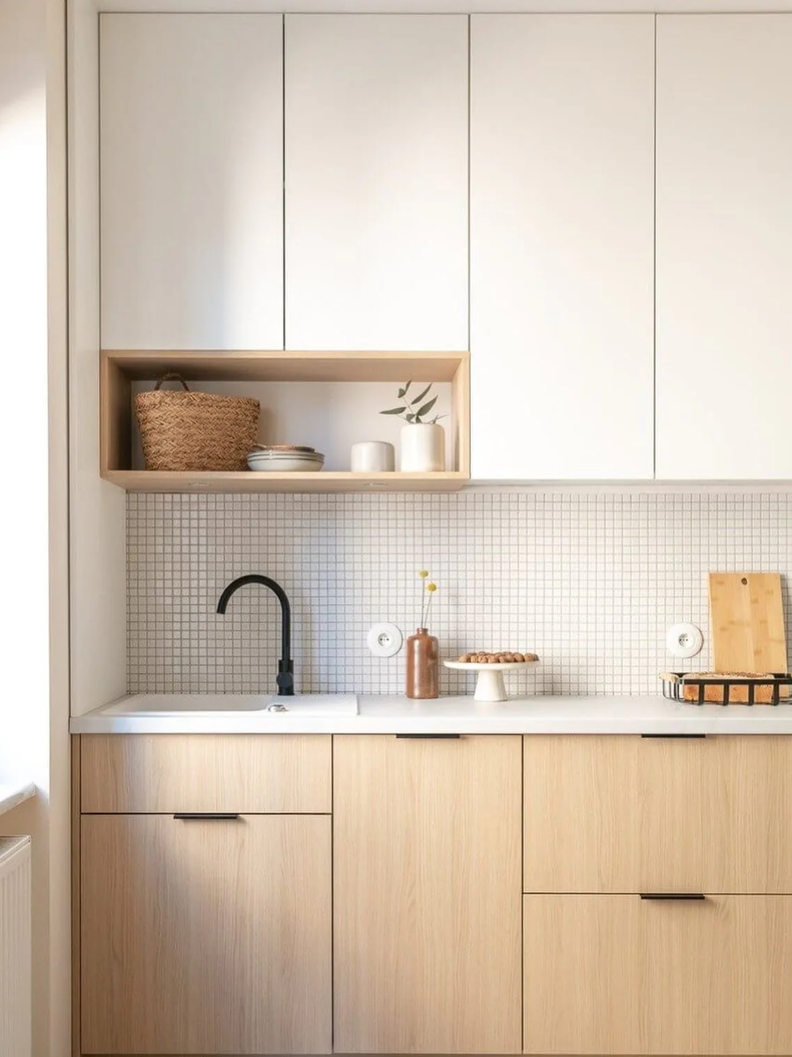 Open Wood Niche for Everyday Essentials