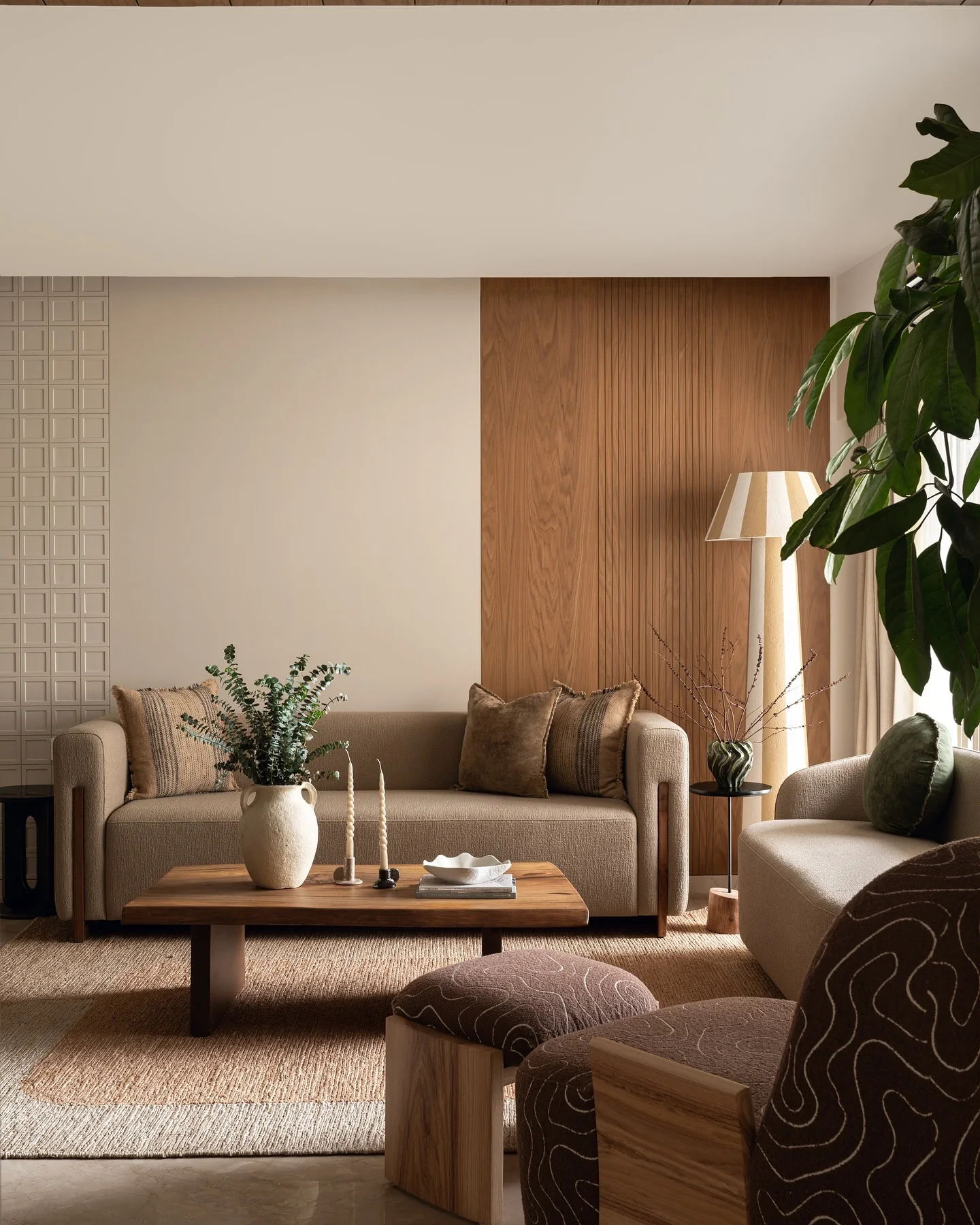 Textured Wall Panels Add Warmth and Dimension to Neutral Spaces