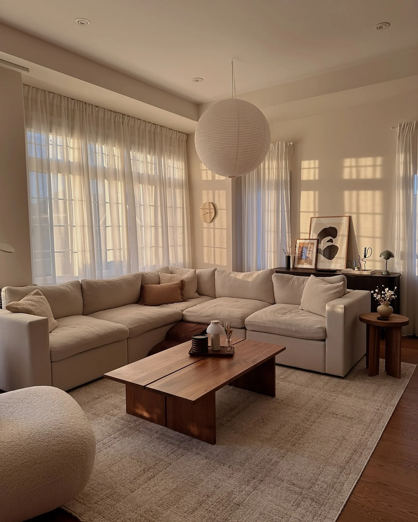 Large Paper Lantern Light Fixture Adds Soft Glow