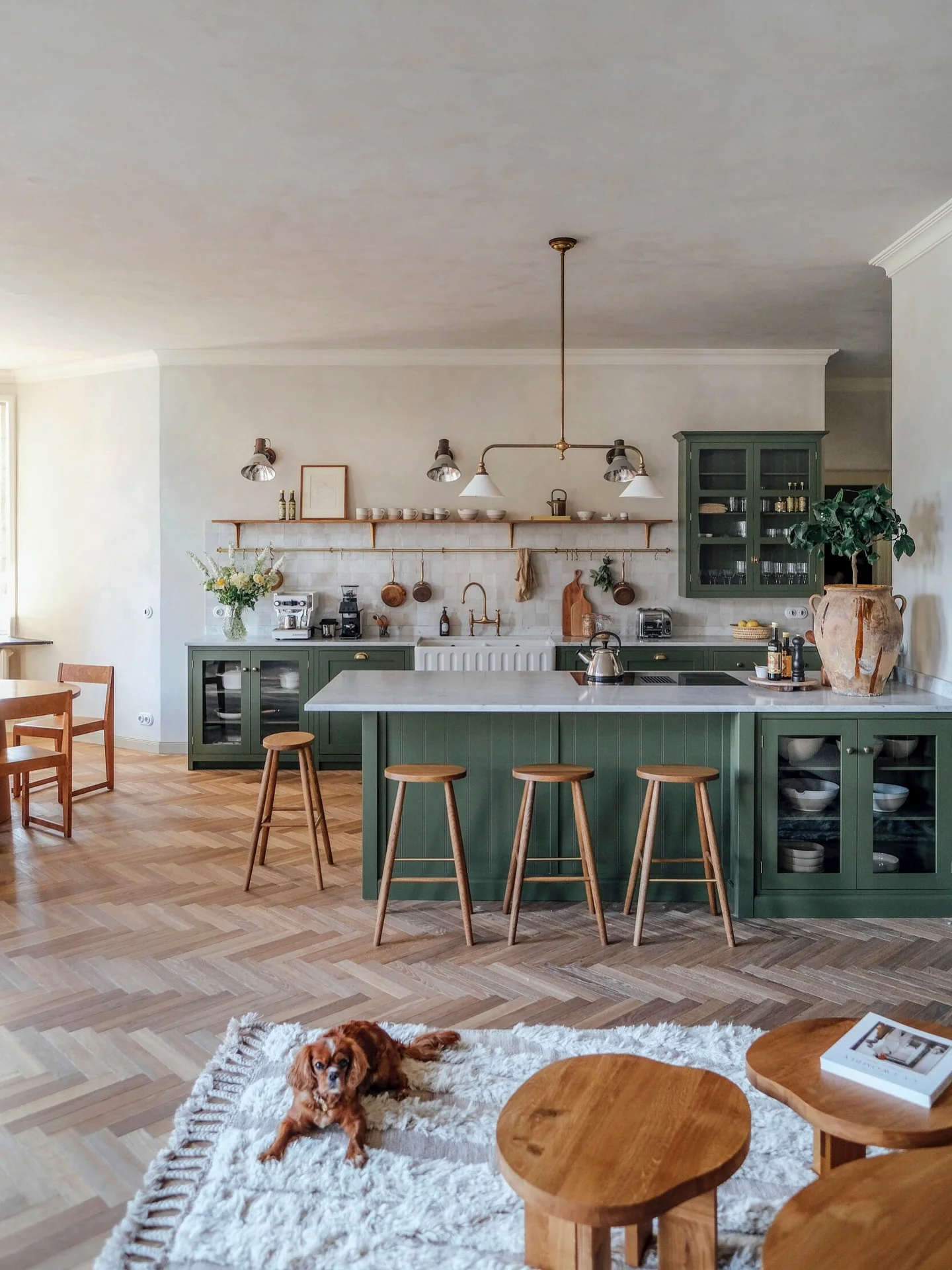 Matte Green Cabinetry Grounds Your Kitchen Design