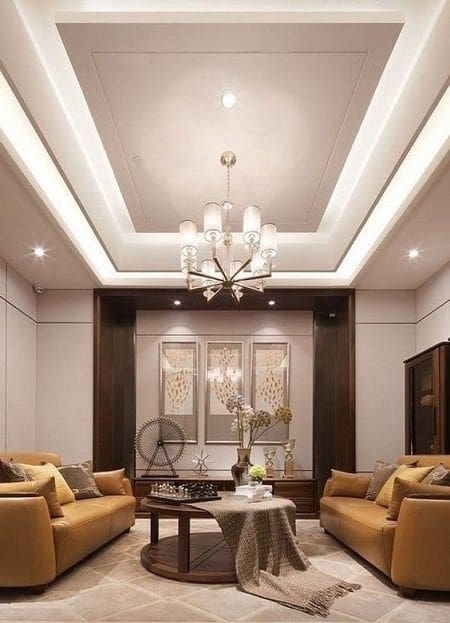 Multi-level Tray Ceiling With Integrated LED Lighting