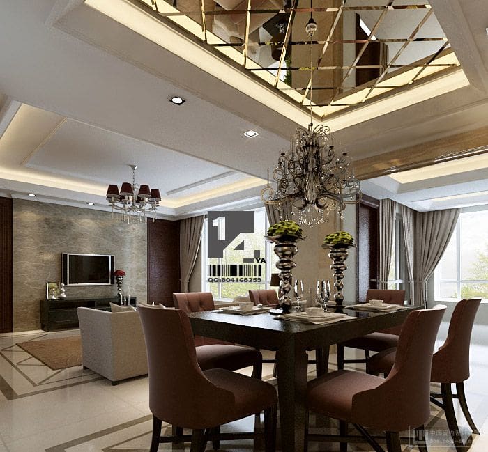 Mirrored Ceiling Panels Reflect Light and Space