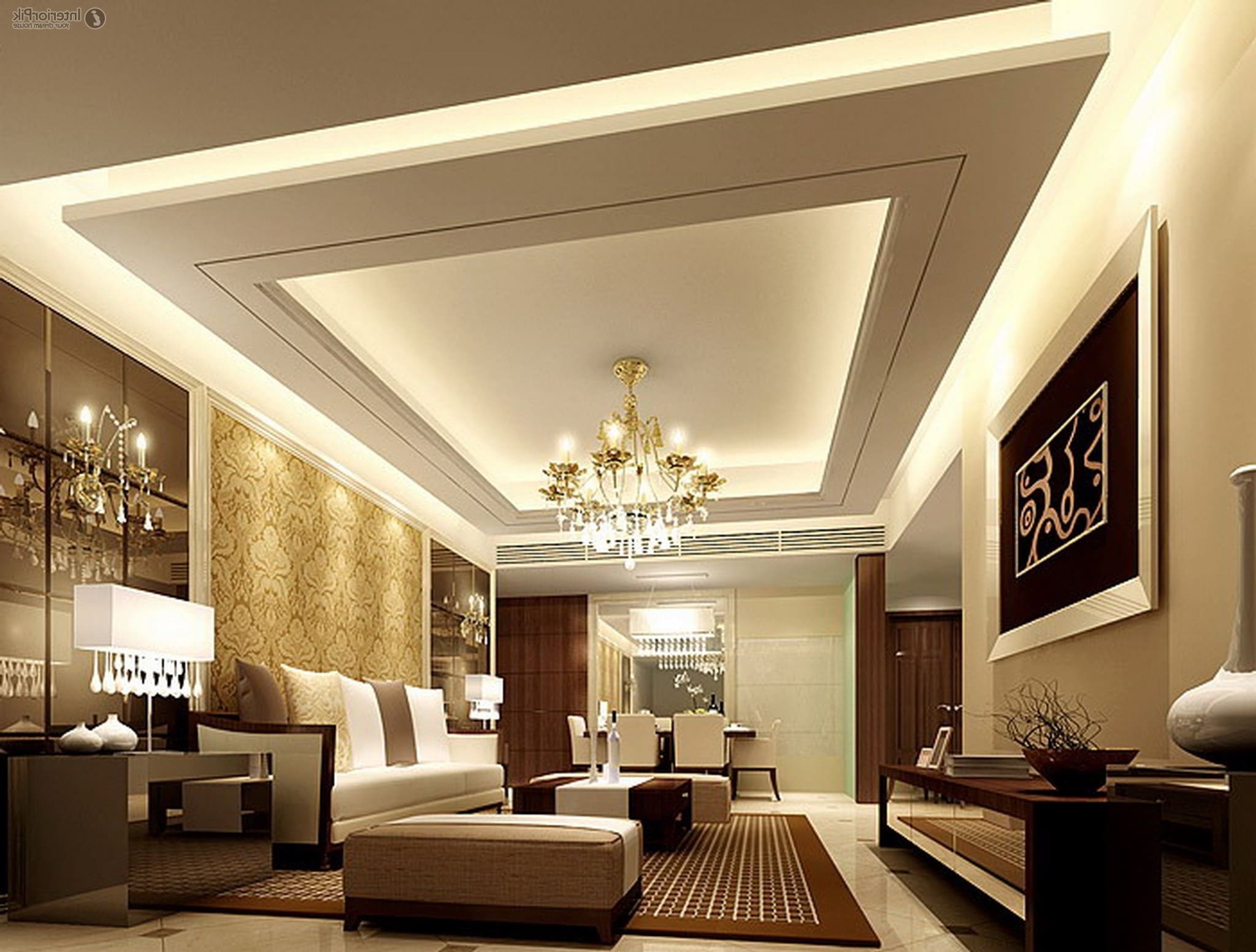 Recessed Ceiling Coves With LED Lighting Add Ambient Glow