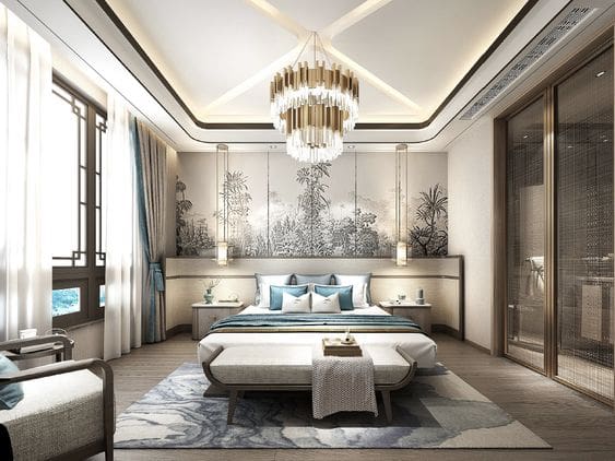 Mural Wall Art Creates a Serene Landscape Backdrop