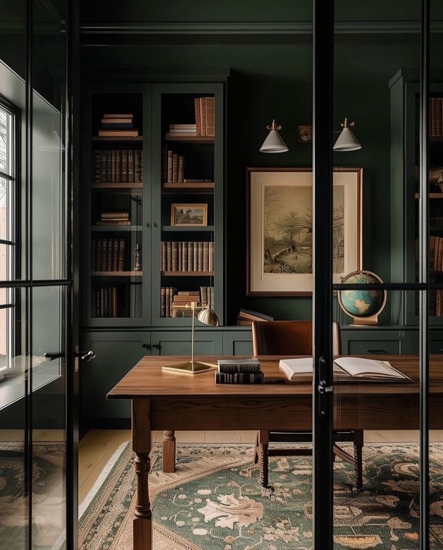 Dual Wall Sconces Frame Artwork Above Your Desk
