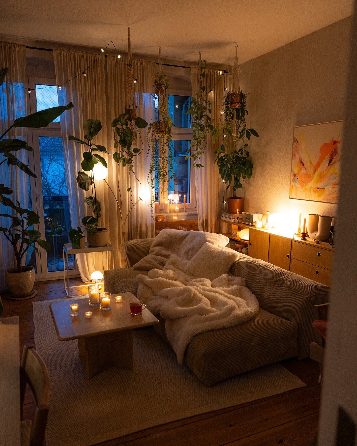 Hanging Plants Create a Moody, Lush Canopy Overhead