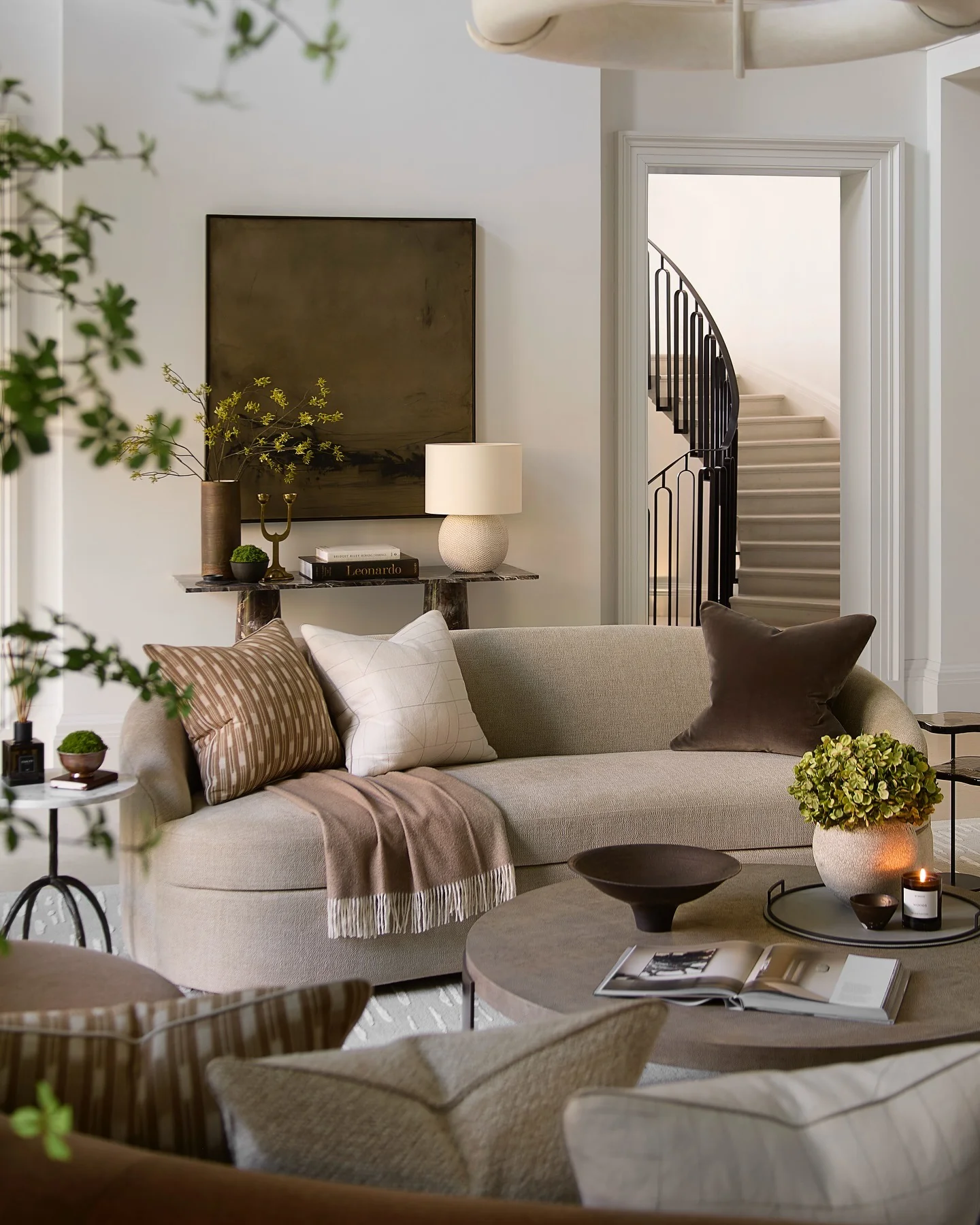 Incorporate Moody Green with Hydrangeas in a Textured Vase