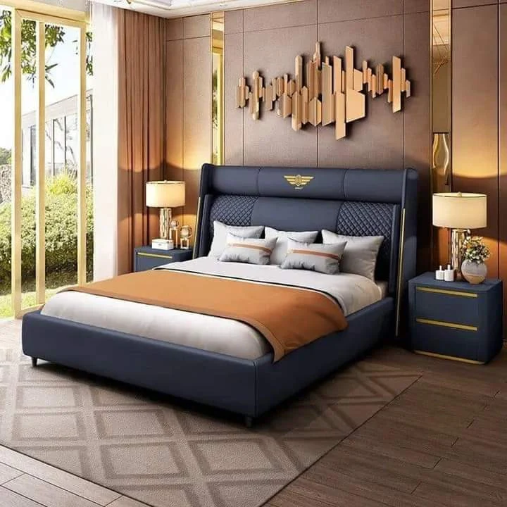 Geometric Gold Wall Art Adds a Modern Cityscape Accent