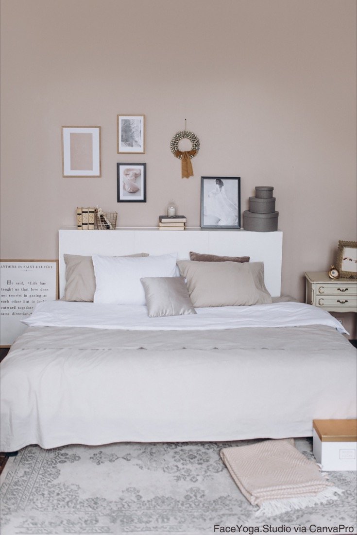 Stack Round Boxes for Tidy Headboard Storage