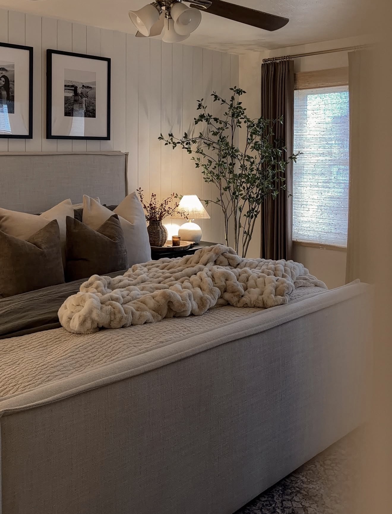 Tall Faux Tree Adds Vertical Interest to the Corner