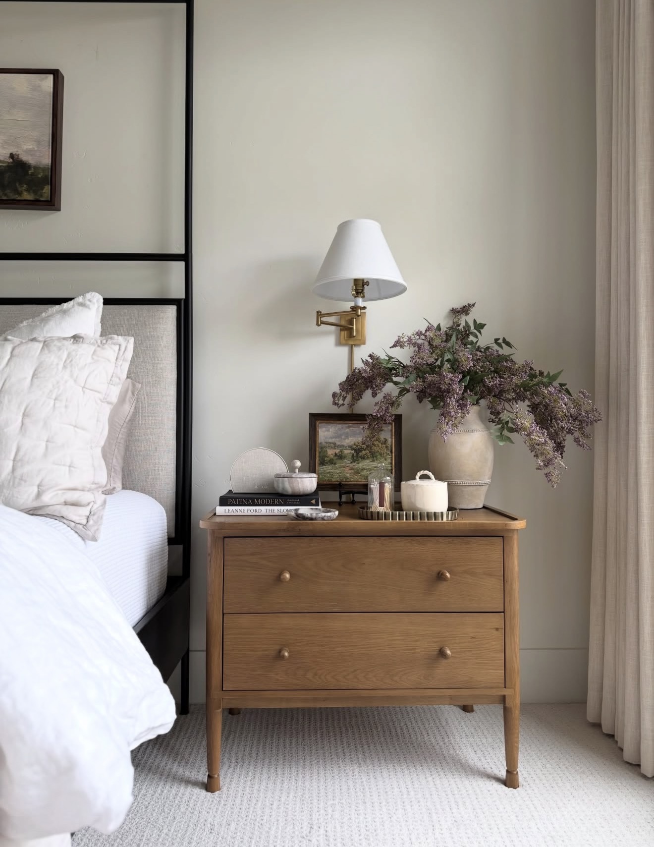 Wooden Nightstand Adds Warmth and Storage