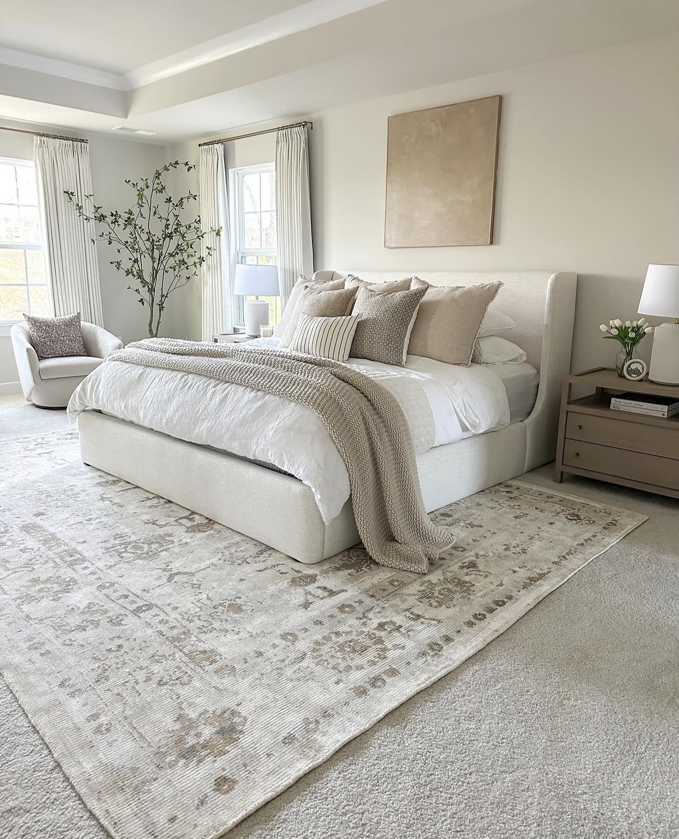 Layered Neutral Rugs for a Cozy Foundation