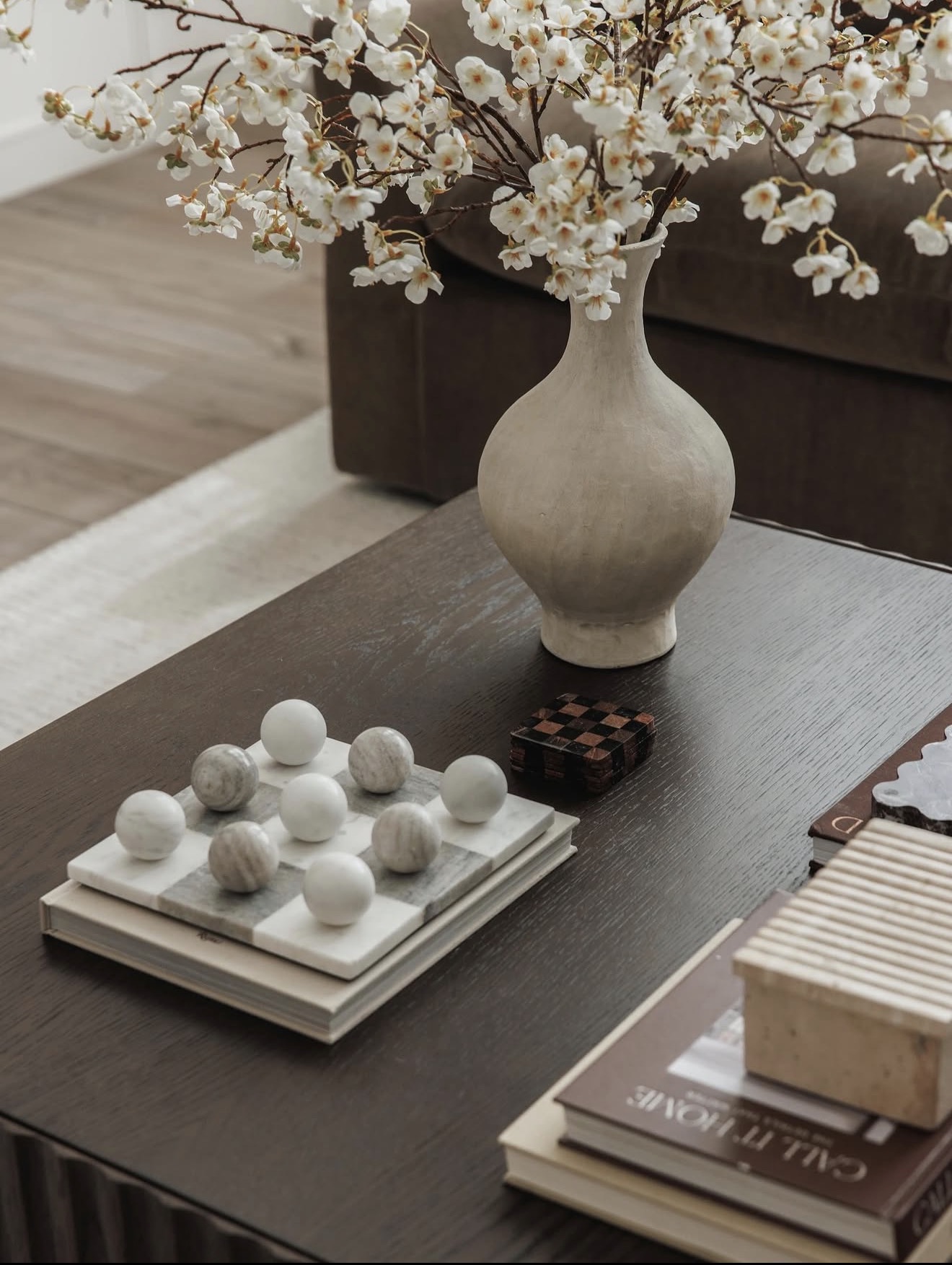 Introduce Playful Texture with a Marble Tic-Tac-Toe Set