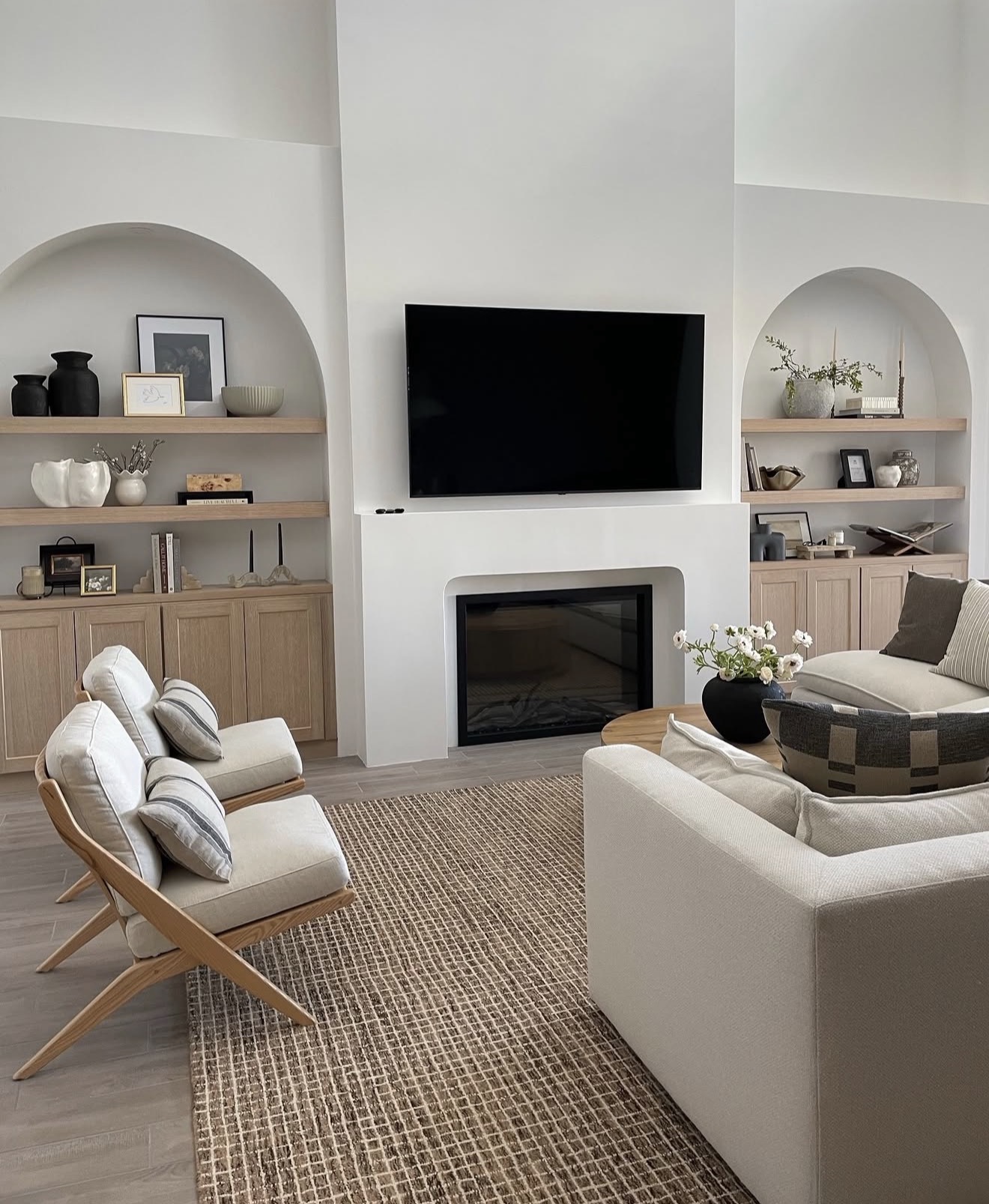Incorporate Architectural Interest with Arched Built-In Shelving