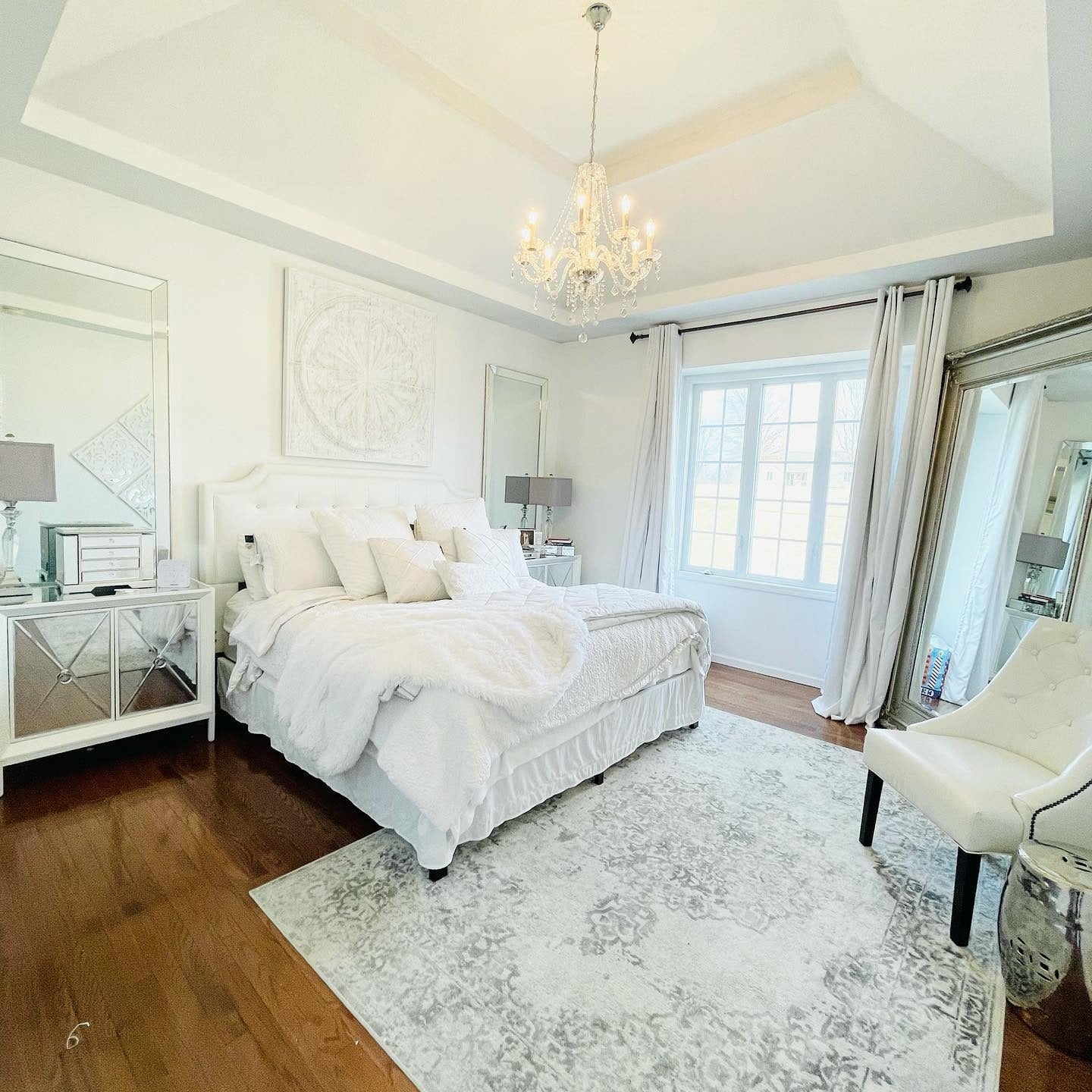 Large Ornate Mirror Adds a Glamorous Focal Point