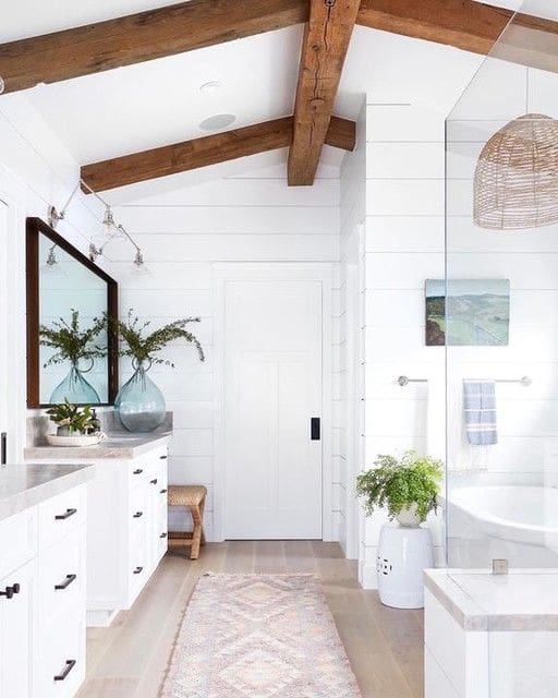 Exposed Wood Beams Add Rustic Charm to Vaulted Ceilings